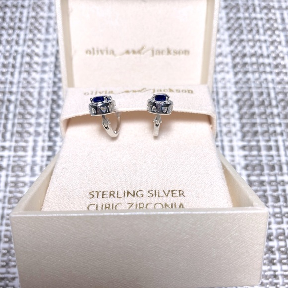 BRAND NEW Olivia and Jackson silver toned earrings 🥰 Box included 🎁 - Picture 5 of 7